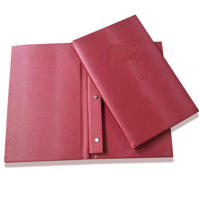 Pu Leather 8.5x11 Inch A4 Restaurant Menu Cover Faux Leather Menu Folder