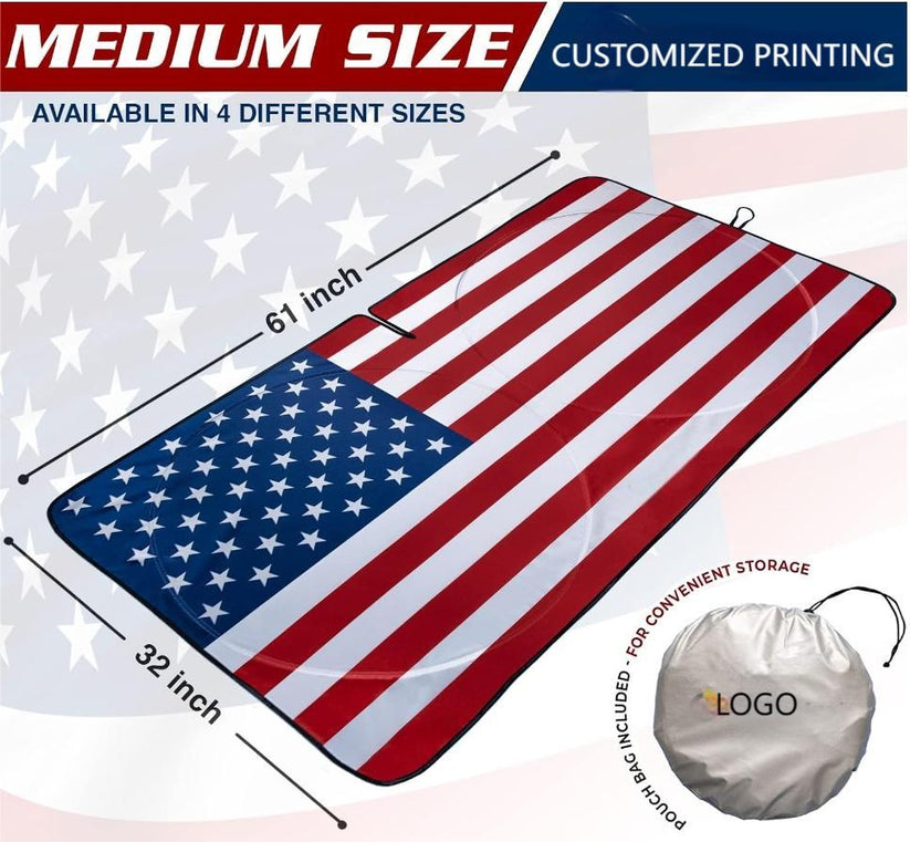 Customized printed Windshield Sun Shade, HighResolution Car Sun Shiel