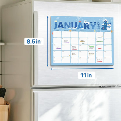 Custom Magnetic Calendar Printing, Wholesales Printing factory, Calendar for Refrigerator Fridge Calendar Magnet  for Family
