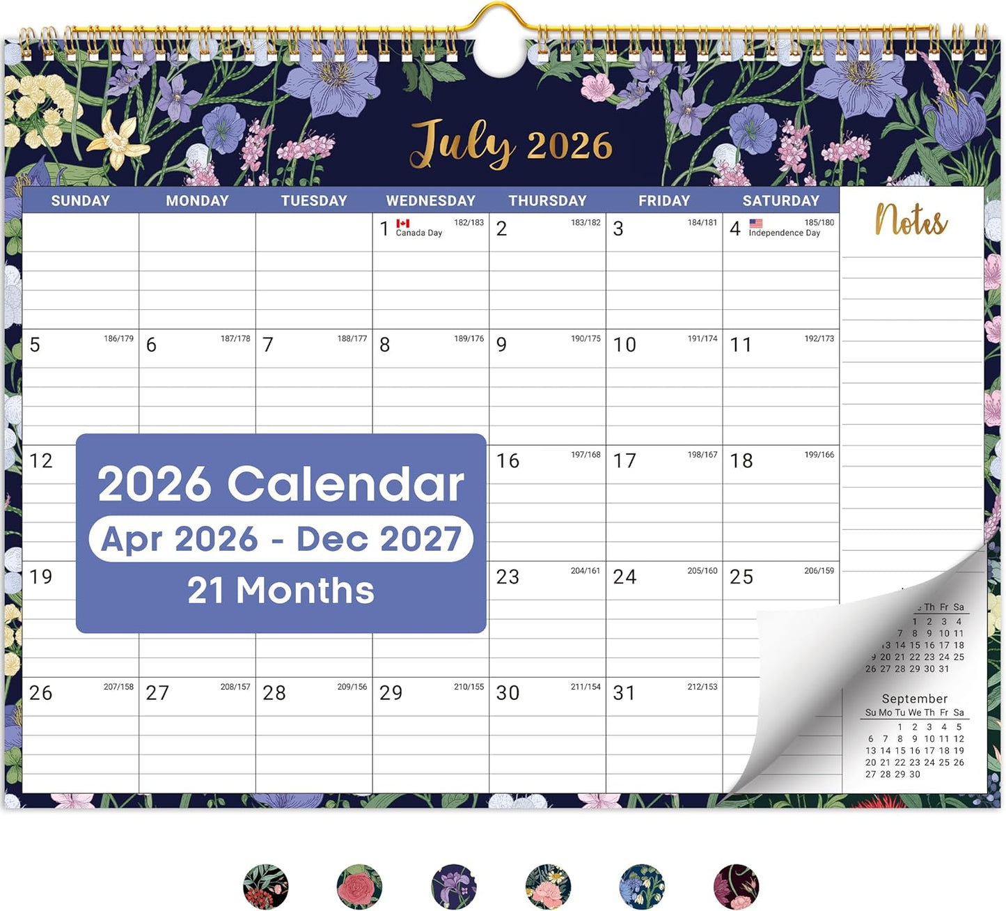 Custom Wall Calendar Printing Monthly Calendar with Twin-Wire Binding for Home & Office Planning and Organization