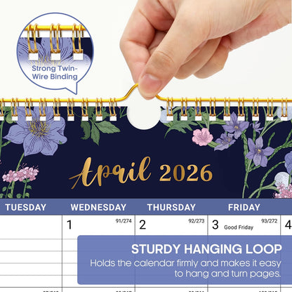 Custom Wall Calendar Printing Monthly Calendar with Twin-Wire Binding for Home & Office Planning and Organization