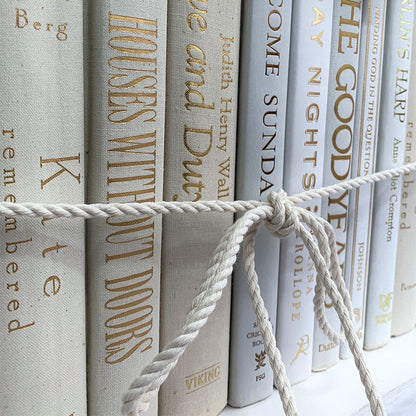 Custom Fake Book Gold Foil Dummy Decorative Empty Books Neutral Earth Tone Book Shelf Decor