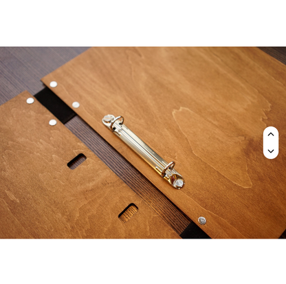 A4 A5 Customized Size Wedding Menu Personalized Wooden Menu Cover with Clamps Wooden Menu Clips